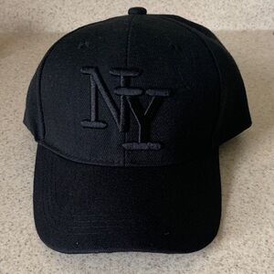 Black NY Embroidered Baseball Cap - Men Accessories